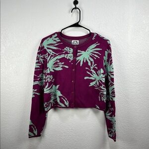 Future Collective Gabriella Karefa Johnson Sweater Knit Sz S Button Down Cropped